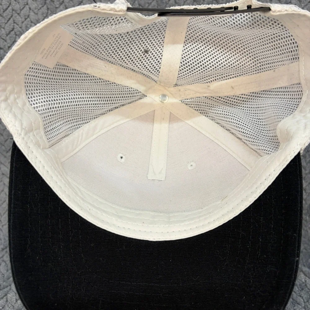 Bud King of Beers Trucker Hat Vintage Snapback White Black Mesh Cap